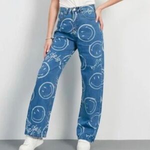 H&M x Smiley Happy Face Jeans
